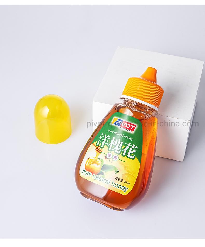 250g Pet Food Grade Clear Squeeze Honey Bottle for Honey Jam Packages