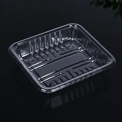 clear disposable blister plastic food tray