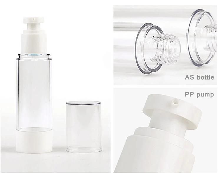 15ml 30ml 50ml Plastic Vacuum Bottle Lotion Pump Bottle