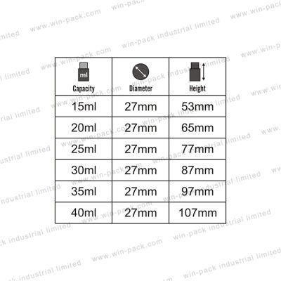 8ml 10ml 35ml Cosmetic Glass Dropper Bottle with Customized Colors