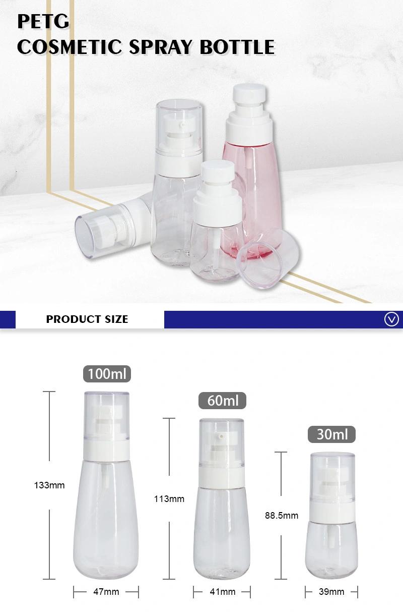 30ml 60ml Eco Material PETG Plastic Spray Bottles Empty Fine Mist Sprayer Container