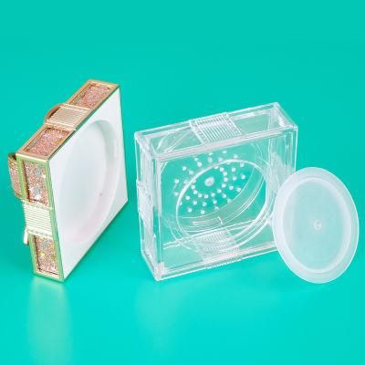 Popular Unique Shape Customized Portable Cosmetic Container Makeup Screw Cap Empty Plastic Loose Powder Case