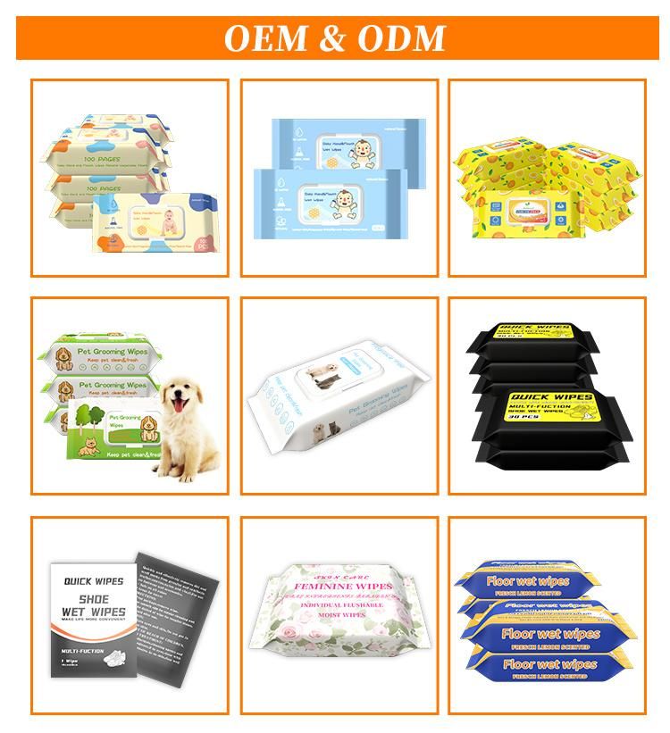 Disposable Biodegradable Wipes Baby Wipes Size Customization