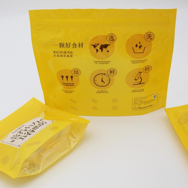 Printed Zipper Zip Lock Ziplock Laminated Stand up Pouch Kraft Plastic Flexible Plastic Packing Rice Coffee Tea Snack Fruit Tobacco Packaging Bag