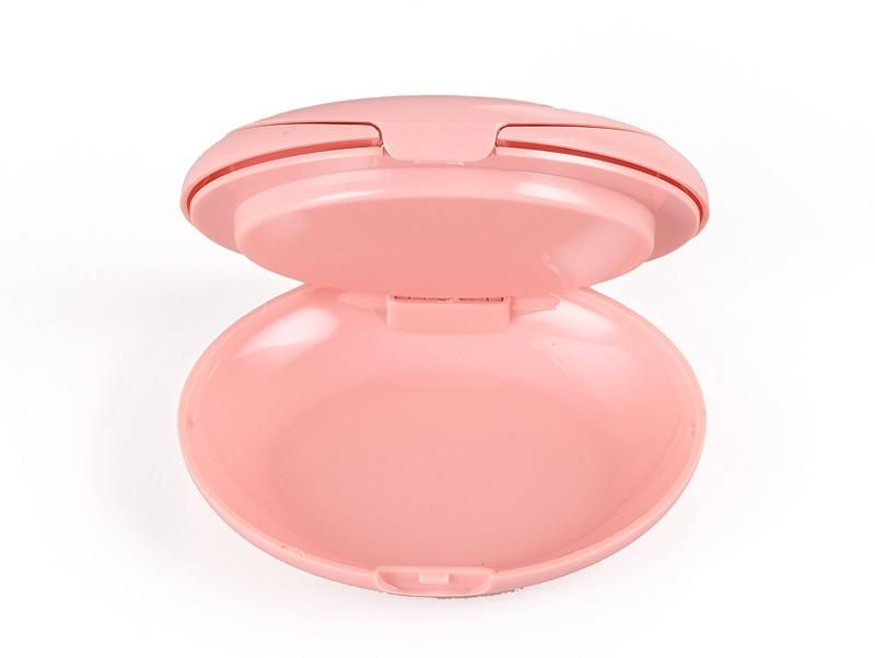 Pink Cute Pressed Powder Empty Cosmetic Powder Compact Case Make up Case with Mirror Compact Round Powder Box