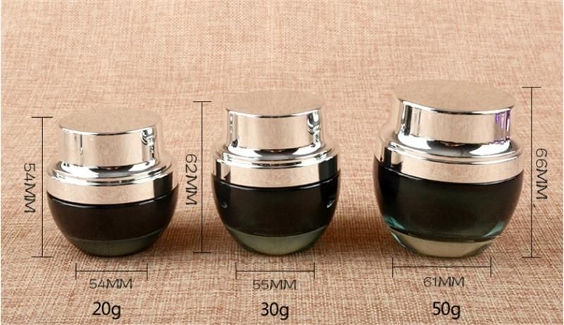 30g Frosted Round Cosmetic Glass Bottle Facial Mask Cream Jar
