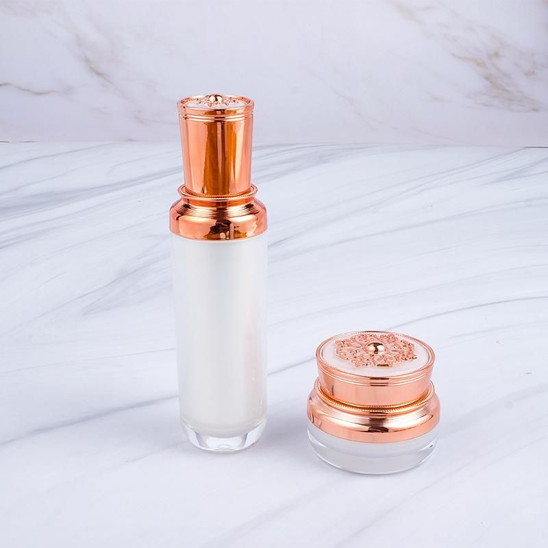 in Stock 100ml 120ml Luxury Design Empty Plastic Skincare Lotion Pump Packaging Cosmetic Bottles