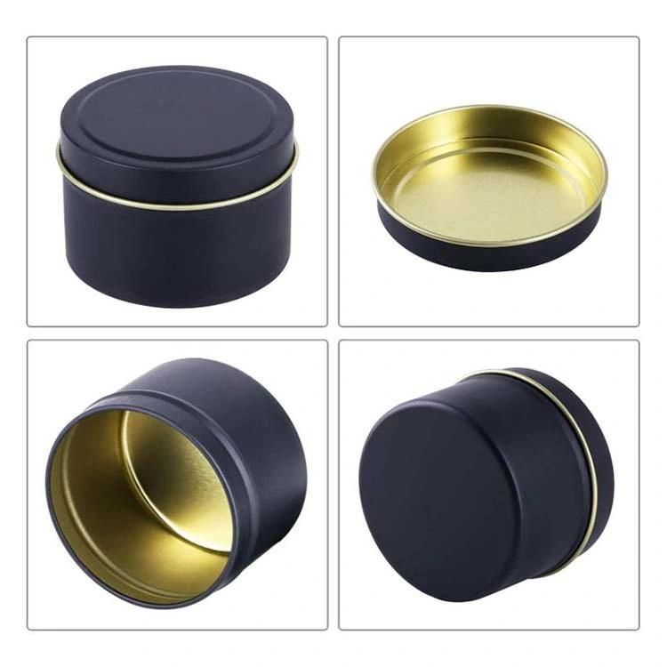 Matte Black Candle Tins Can