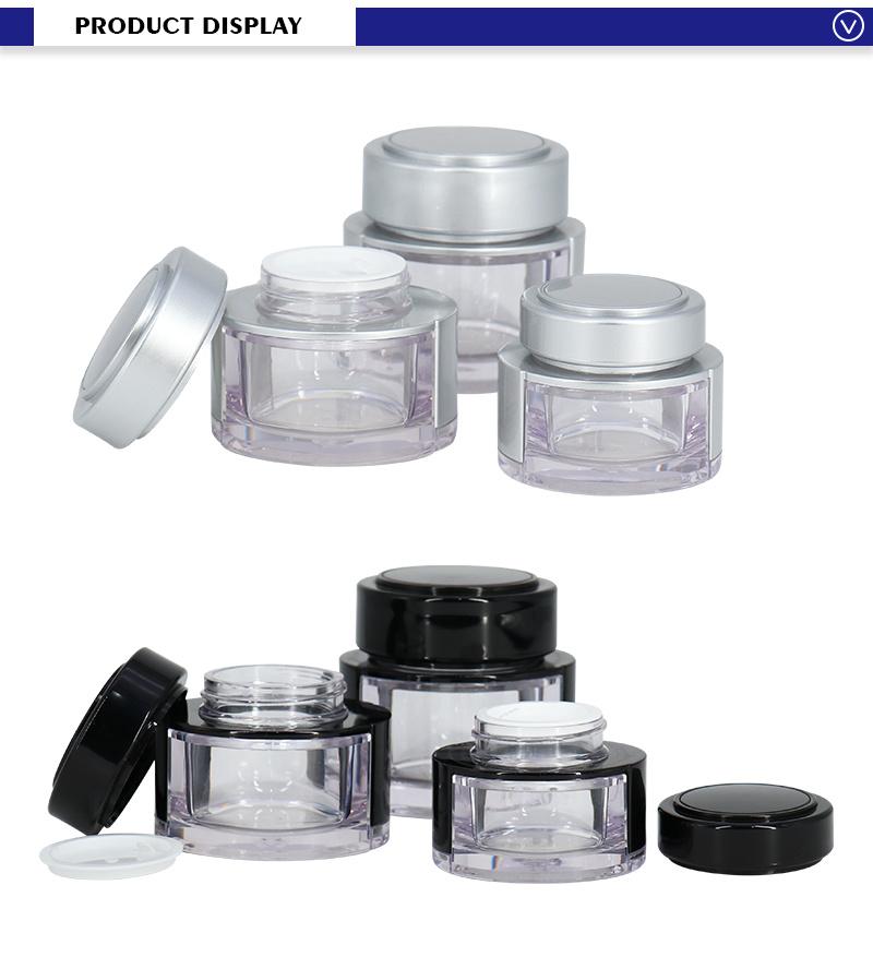 Hot Selling Transparent 25g 50g 70g Pet Cosmetic Cream Jar