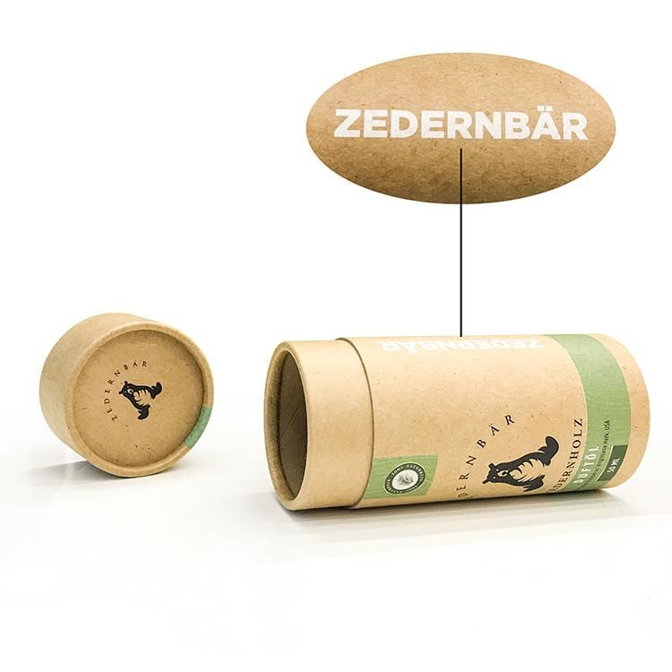 Eco Friendly OEM Customized Printing Eco Friendly Kraft Paper Tube Cosmetic Packaging Cardboard Box Gift/Essential Oil/Skin Care/Food/Supplement Tube