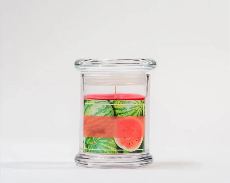 Wholesale Hot Sales 4 Oz 200ml Clear Glass Jar for Candle with Sealing Glass Lid