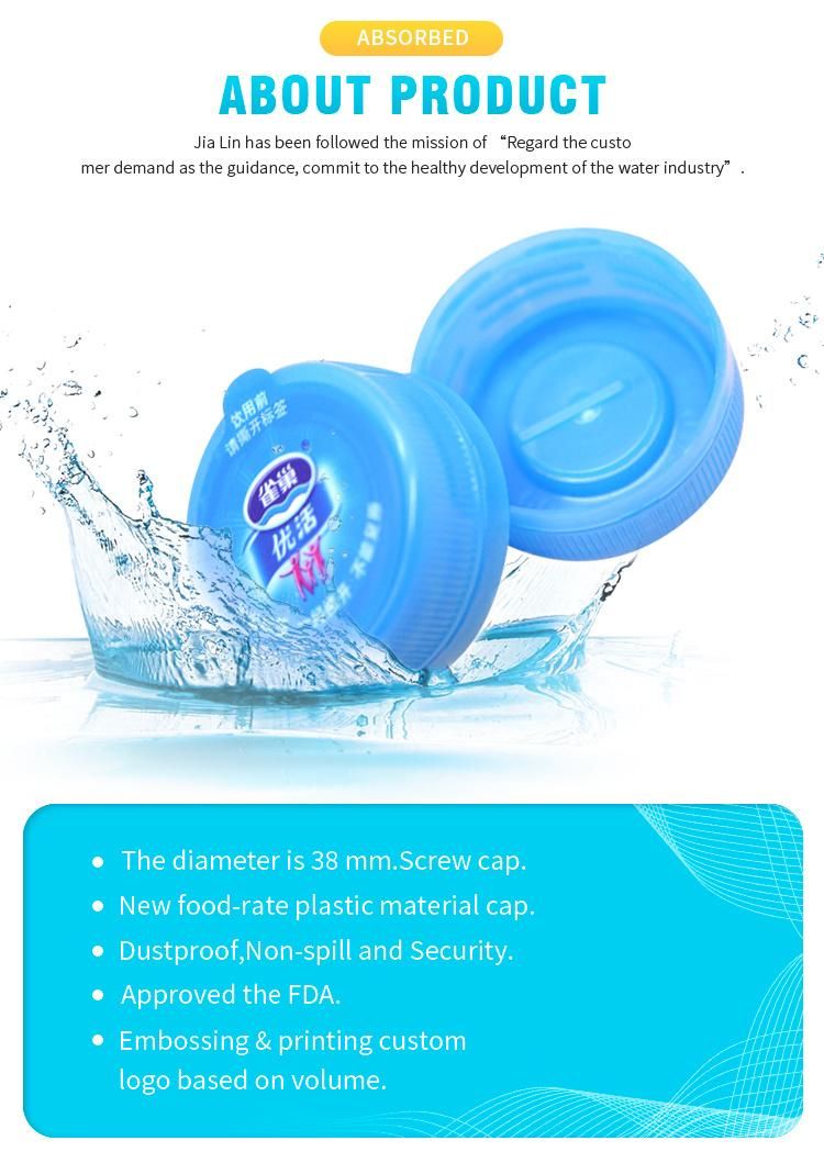 Hot Sales 38mm Plastic Bottled Cap Screw Caps for 5L 10L Water Bottles