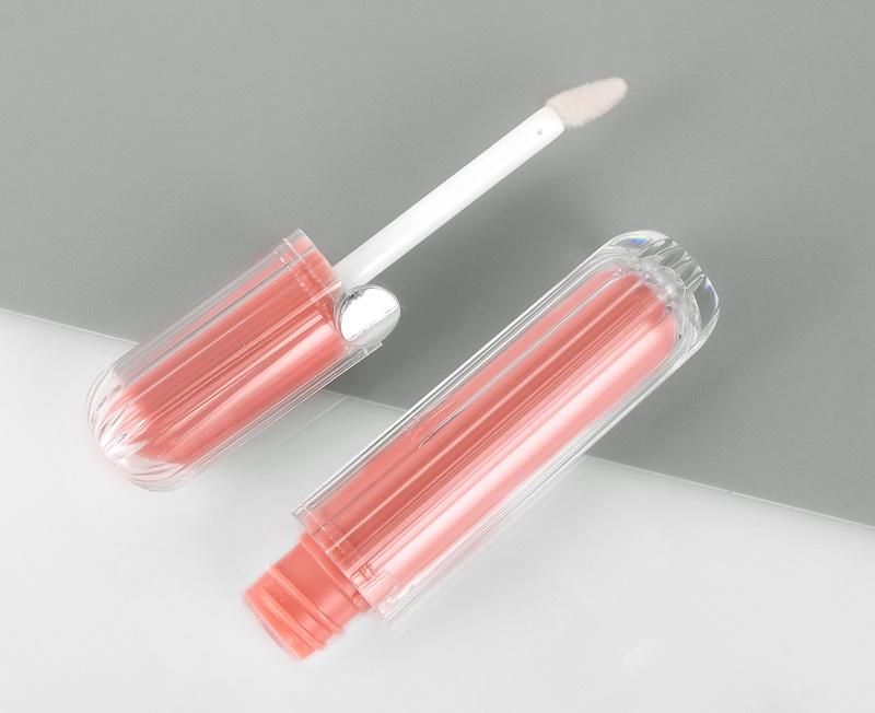 Wholesale Empty Lip Gloss Tubes Packaging PETG Cosmetic Liptint Bottle Pink Lip Gloss Containers Tube