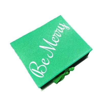 Accept Custom Size and Printing Delicate Cardboard Gift Package with Ribbon