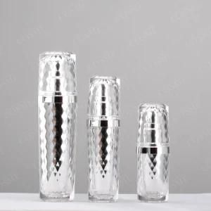 New Luxury Set White/Silver Acrylic Lotion Bottle for Cosmetics