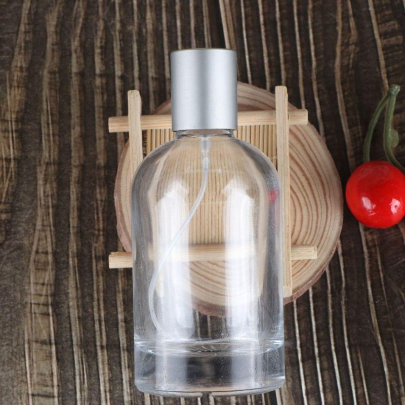 High Quality 30ml/50ml/100ml Perfume Spray Bottle Glass Cosmetic Container Empty Refillable Bottles with Silver Caps