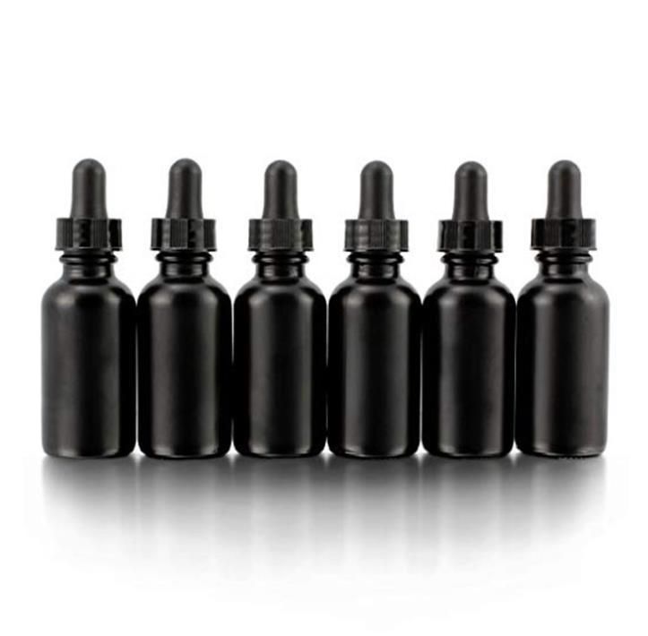 30ml 50ml Black Essential Oil Glass Dropper Bottle