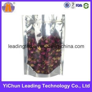 Customized Stand up Windowed Aluminum Foil Zipper Plastic Tea Bag