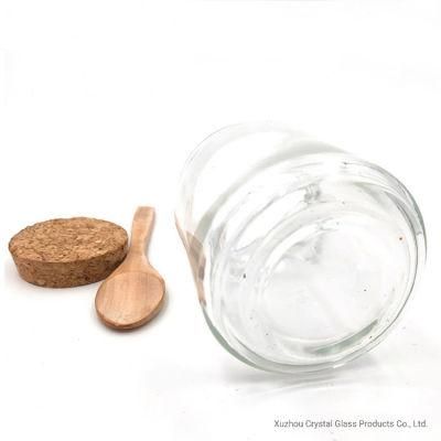 250ml 8 Oz Thick Glass Jar Glass Honey Jam Kitchens Spices Jars with Spoon
