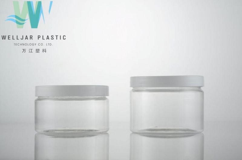 Hot Sale 250ml Transparent or Blue Plastic Pet Jar