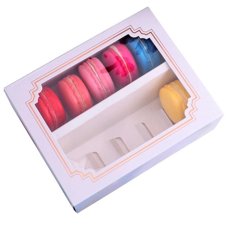 Luxury Macaron Cake Box Custom Packaging Biodegradable Disposable Macaron Food Box Package Box Bakery Container