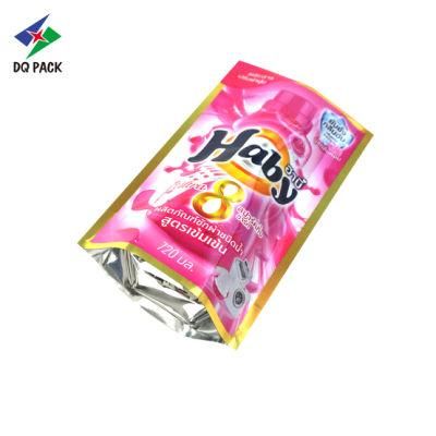 Dq Pack Custom Logo Mylar Bag Aluminum Foil Mylar Pouch Liquid Packaging Bag Stand up Pouch for Detergent Packaging