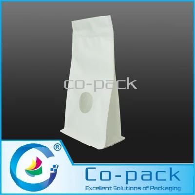 White Kraft Paper Bottom Gusset Bag