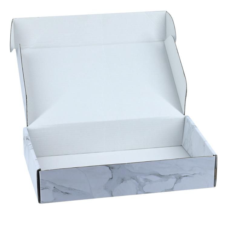 Marble Texture Printing Corrugated Box Custom Mailer Shipping Carton Box