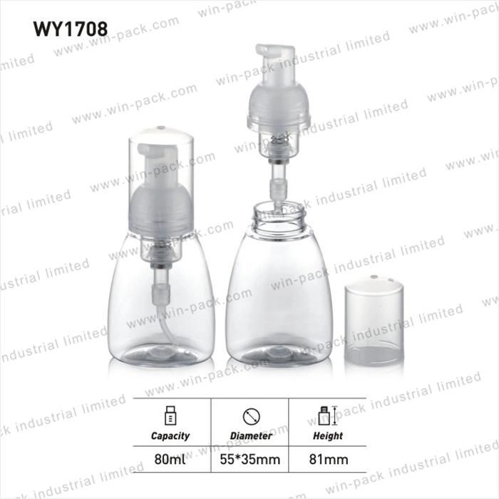 Empty Transparent Custom Made Plastic Bottle for Shampoo Liquid 80ml