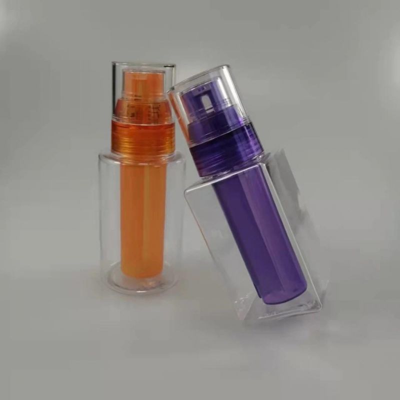 Double Tube Pet Bottle Press Lotion Bottle Creative Packaging Material