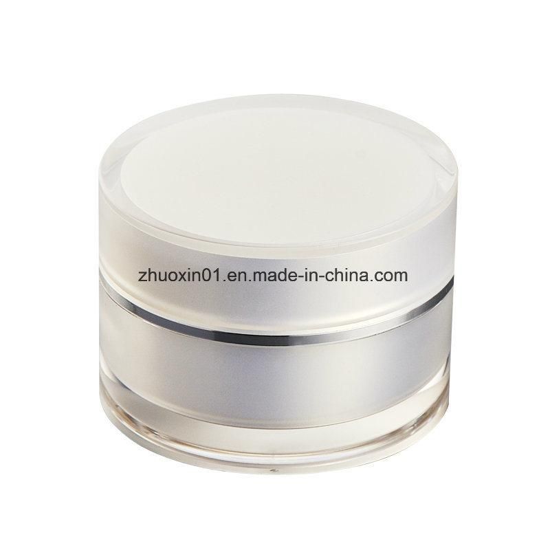 Cheap Hot Sale Plastic Cosmetic Packaging Cream Jar with Double Wall