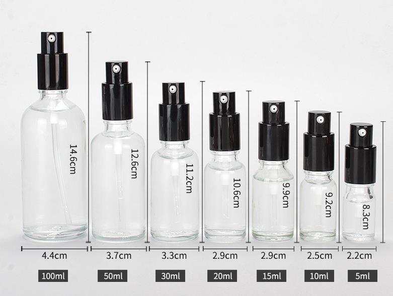 5ml 10ml 15ml 20ml 30ml 50ml 100ml Flint Serum Glass Pump Bottle for Cosmetic Packing