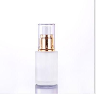 Airless Round Glass Lotion Pump Bottle Sprayer Bottle