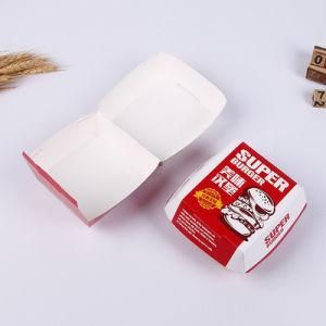 White Biodegradable Craft Fries Hamburger Box Packaging Custom Print Packing Cardboard Paper Burger Box