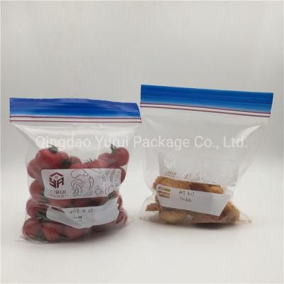 Transparent Zip Food Grade Plastic Custom Printed Zip Click Quart Bag with Box