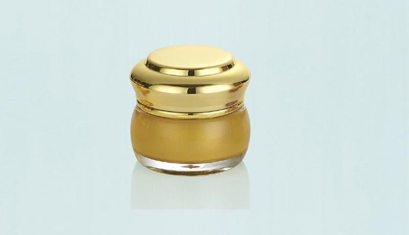 18g Empty Plastic Round Gold Cream Jar