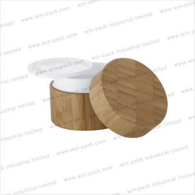 10g 30g 50g 100g 200g Empty Round Real Bamboo Cosmetic Cream Jar Containers Jar with PP Inner Jar