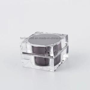 Acrylic Square Cream Jars for Cosmetic