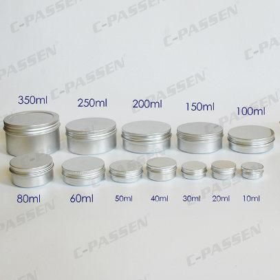 China OEM 2oz Colored Aluminum Jar Packaging for Cosmetic Wax