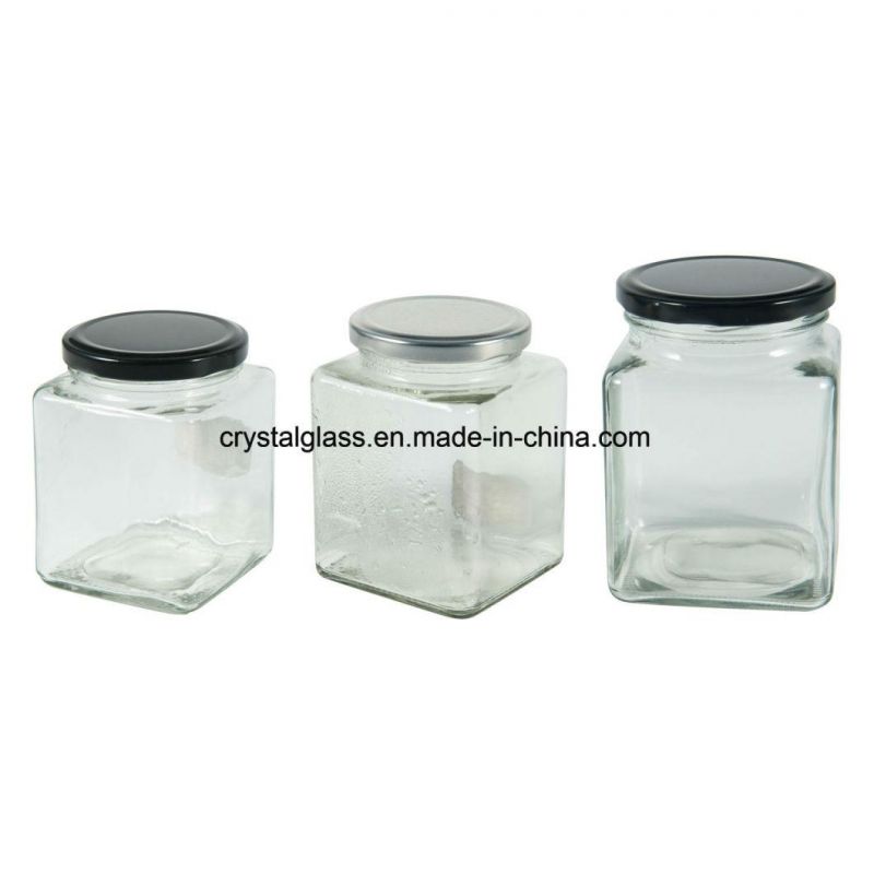 45ml 100ml 180ml 380ml 480ml Flat Drum Spice Sugar Glass Jar Container