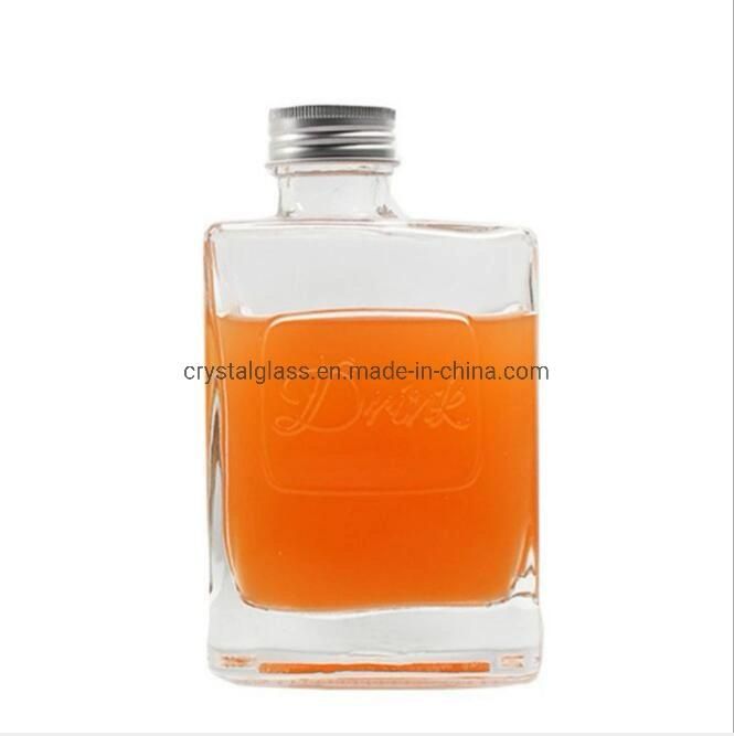 280ml Wine Bottle Perfume Bottle with Flat Square Slanting Mouth with Cork or Screw Cap