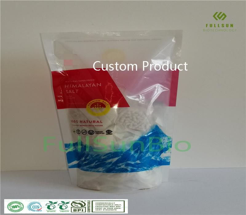 Biodegradable Food Packaging Bag Compound Three Side Sealing Custom Compostable Freezer Vacuum Plastic Bag