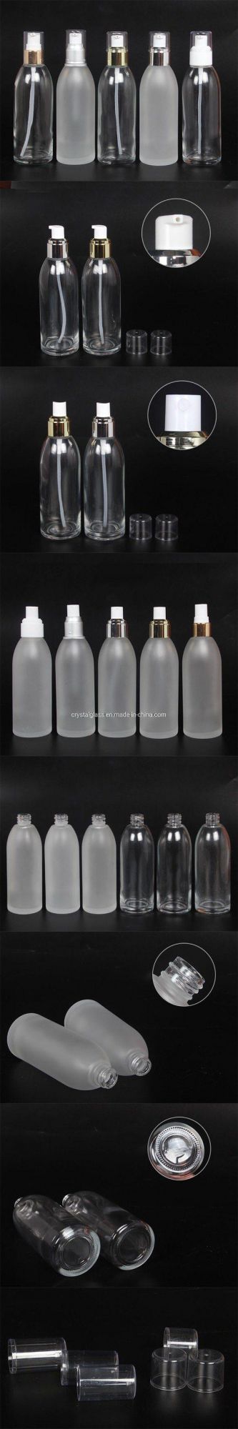 China Supply 150ml Toner Spray Bottle in Frosted and Clear Glass for Make up