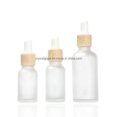 Round Cosmetic Packaging Glass Lotion Pump Bottle for Lotion
