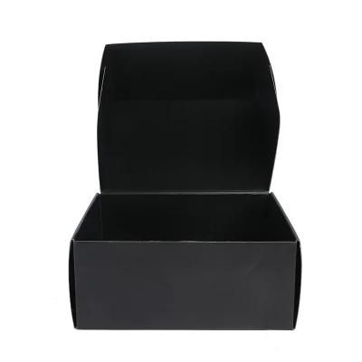 Custom Logo Matte Black Middle Size Rigid Shoes Packaging Box