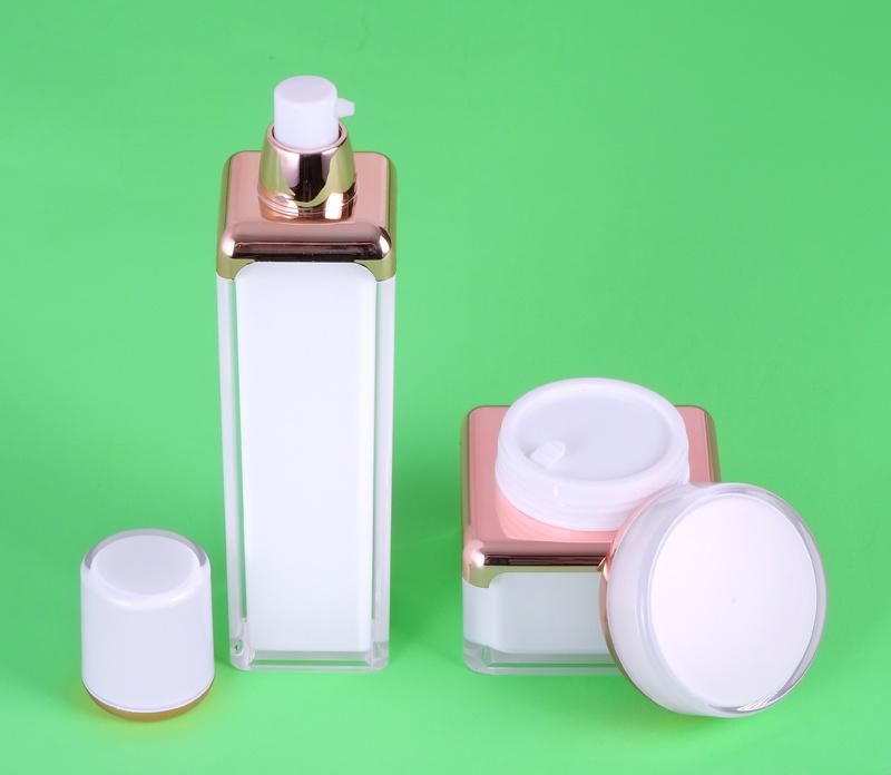 Popular Unique Luxury 50ml Cosmetic Round Empty Acrylic Lotion Bottle