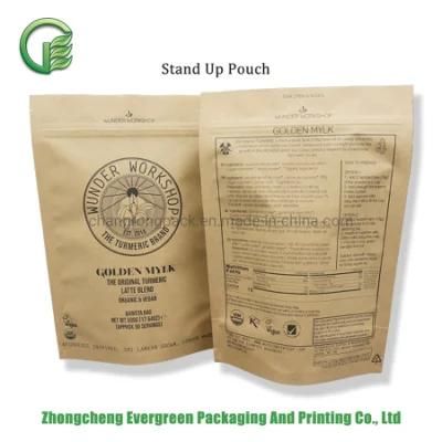 Moisture-Proof Flour Packaging Stand-up Bags Ziplock Foil Paper-Look Stand up Pouches