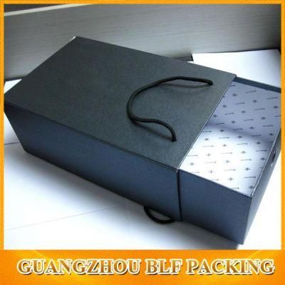 Drawer Shape Black Paper Shoe Storage Box
