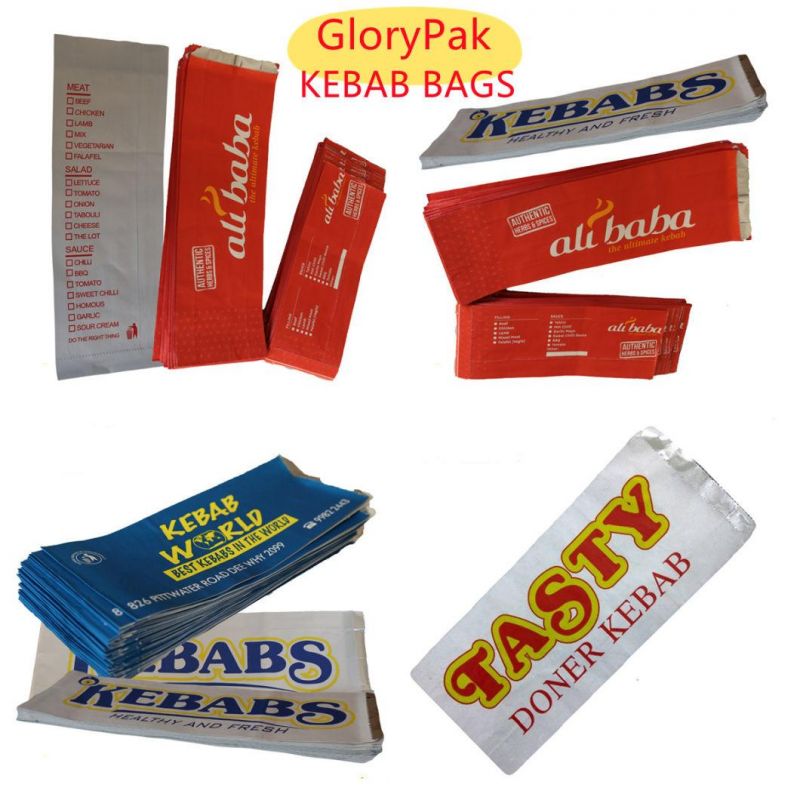 Aluminum Foil Lined Food Packaging Paper Bag Kebab Bags