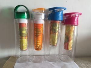 700ml Fruit Infusing Infuser Water Sports Health Lemon Juice Bottle Flip Lid